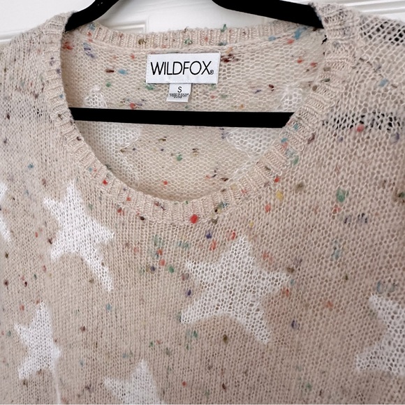 Wildfox Blush colored “seeing stars” Lennon sweater size Small - Picture 6 of 10